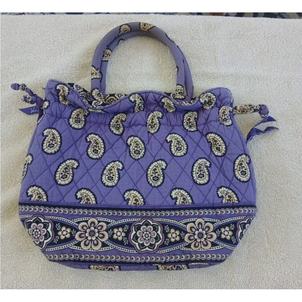 Vera Bradley purple paisley small handbag double handles
